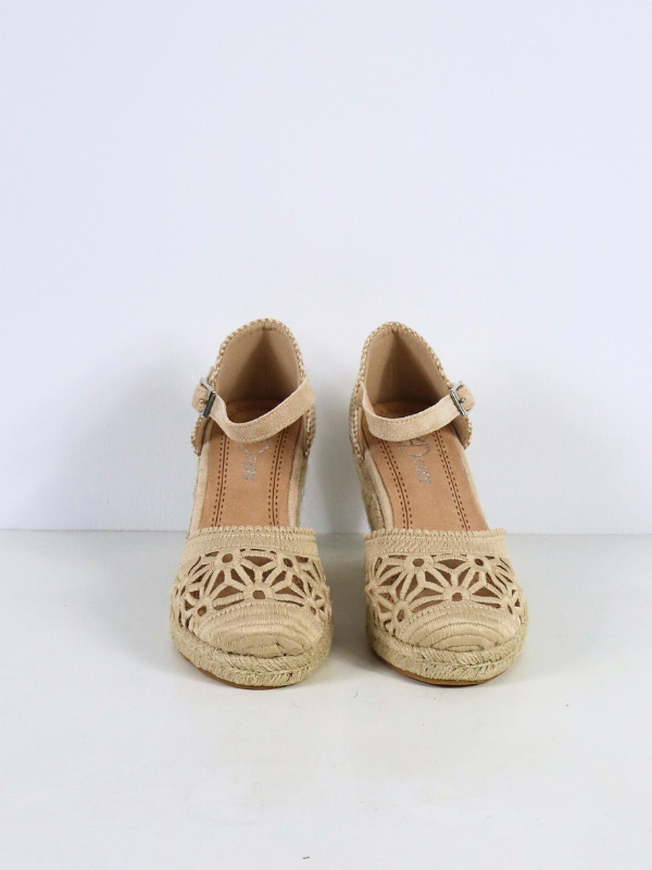 Sandalia cuña - beige