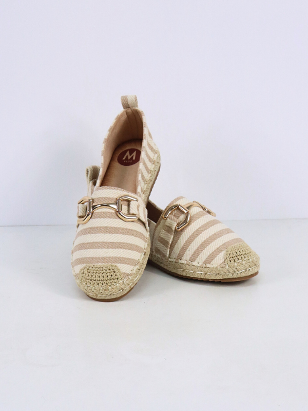 Alpargata rallas - beige 2