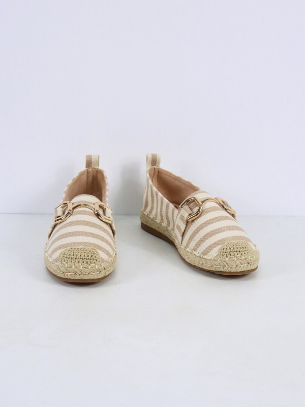 Striped espadrille - beige