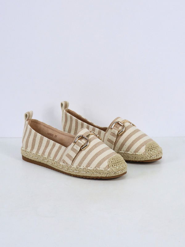 Striped espadrille - beige