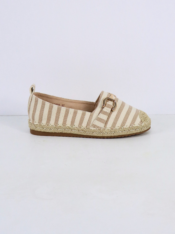 Striped espadrille - beige