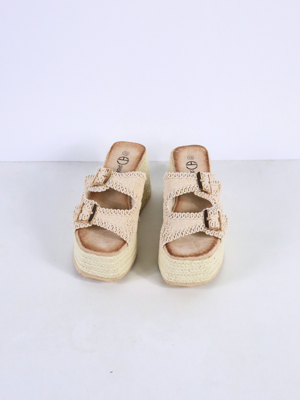 Esparto sandal - wedge