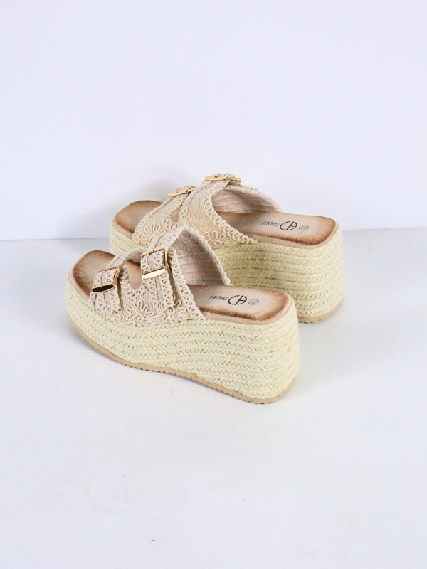 Esparto sandal - wedge