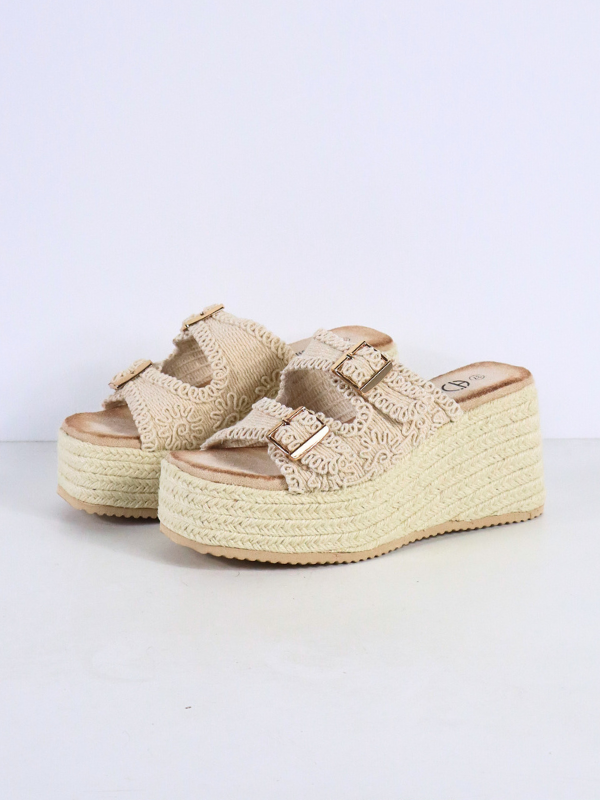 Esparto sandal - wedge