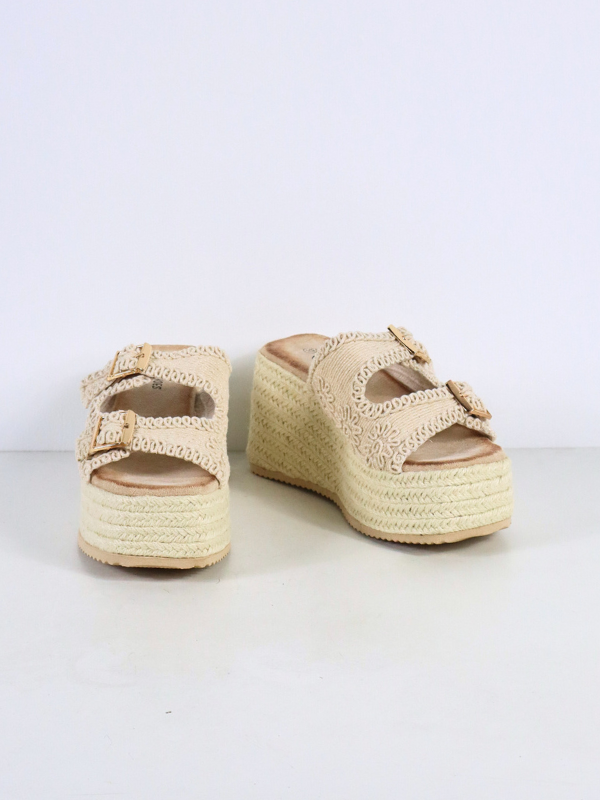 Esparto sandal - wedge