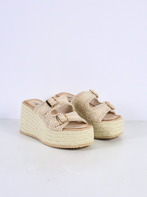 Esparto sandal - wedge