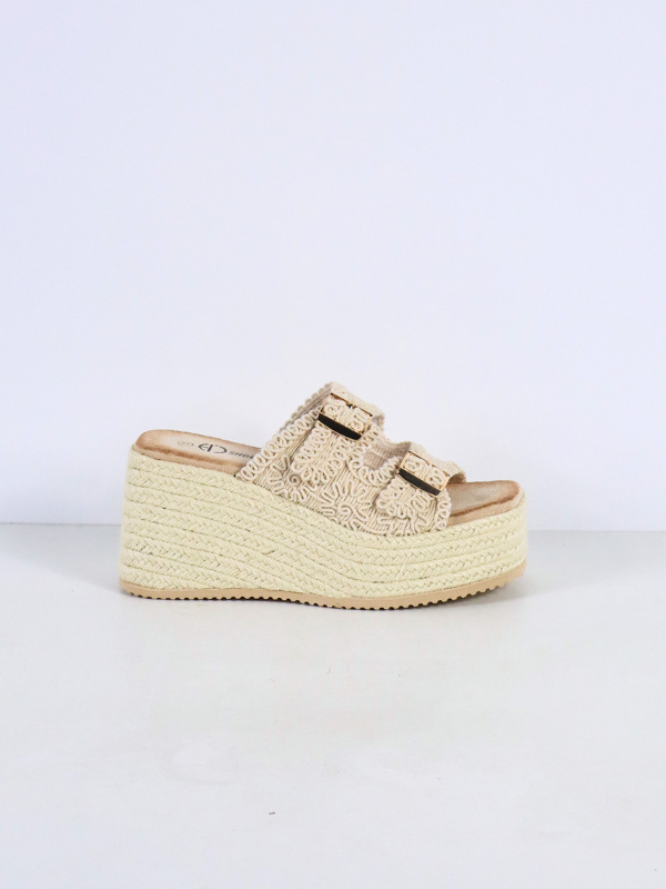 Esparto sandal - wedge