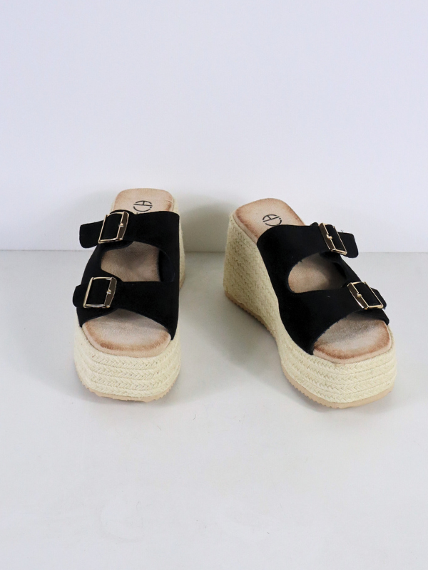 Esparto sandal - black