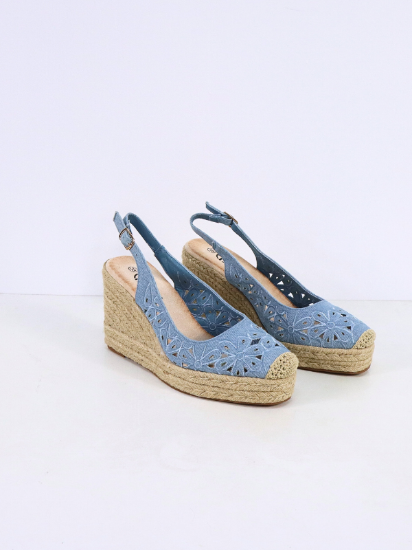 Canvas sandal - wedge