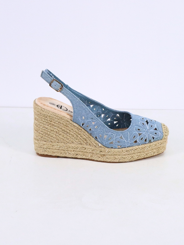 Canvas sandal - wedge