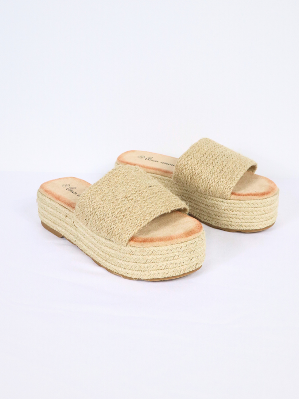 Sandalia plataforma - esparto