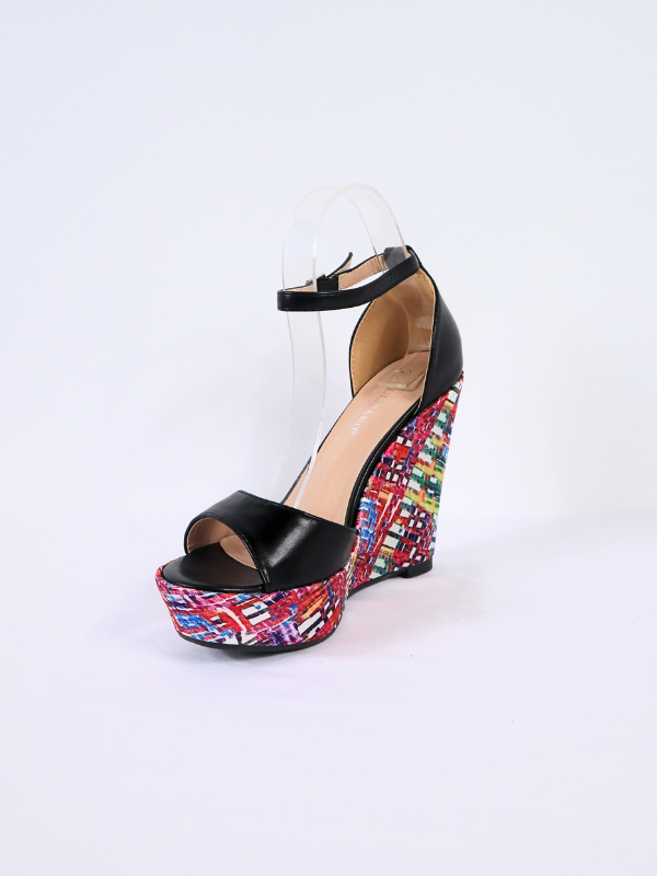 Sandalias de cuña con plataforma -mujer-