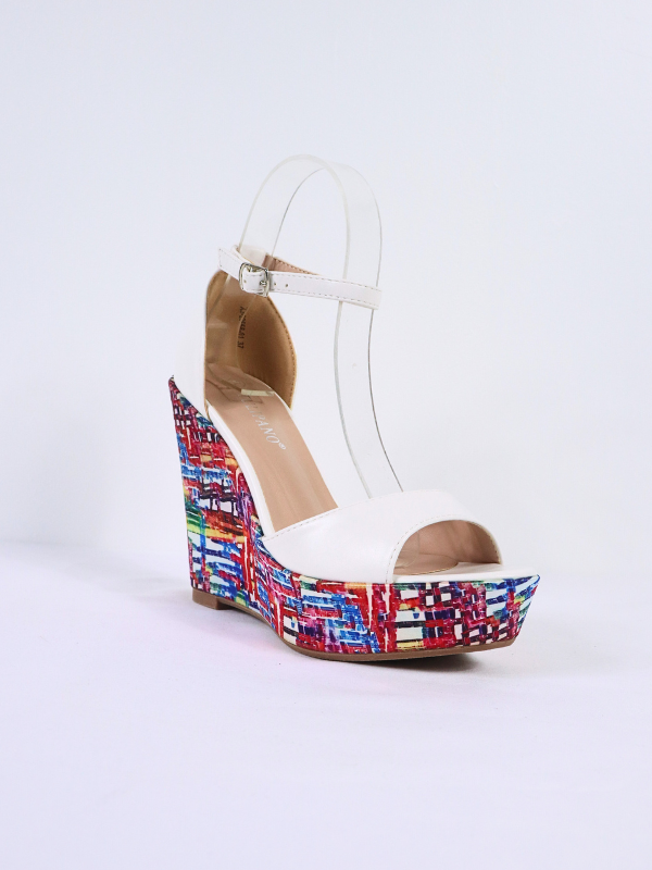 Sandalias de cuña con plataforma -mujer-