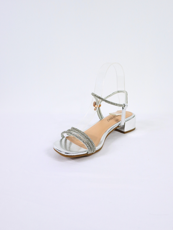 Sandalia tacón  bajo - fiesta