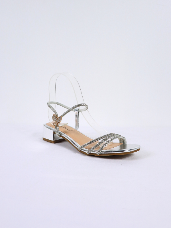 Sandalia tacón  bajo - fiesta