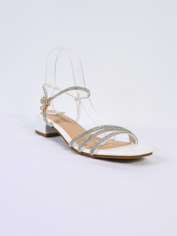 Sandalia tacón  bajo - fiesta