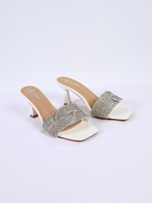 Sandalias cruzado con tacon -mujer-