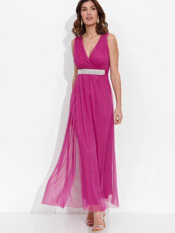 v neckline party dress