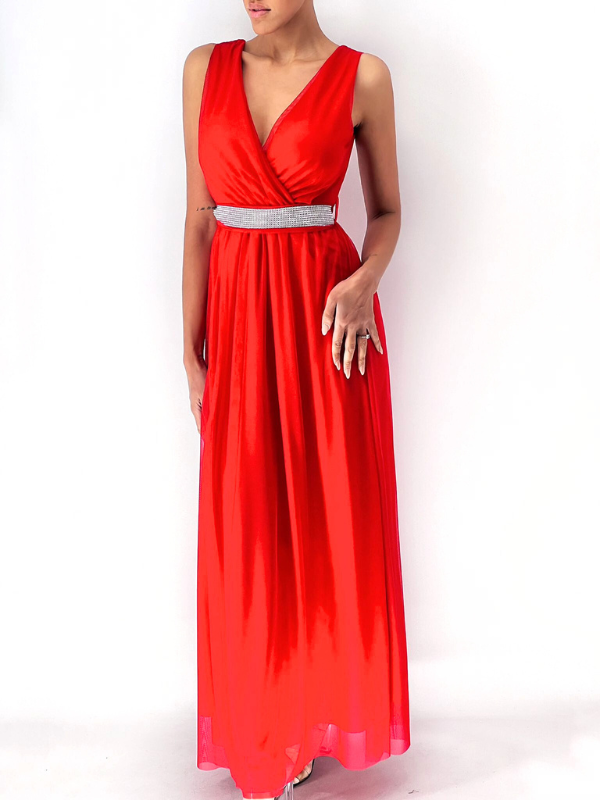 v neckline party dress