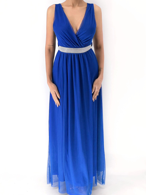 v neckline party dress