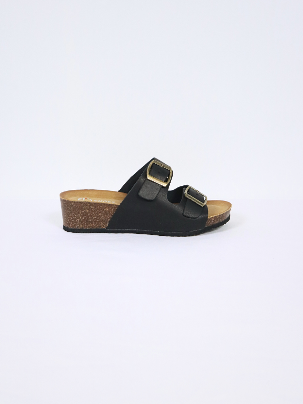 double buckle sandal