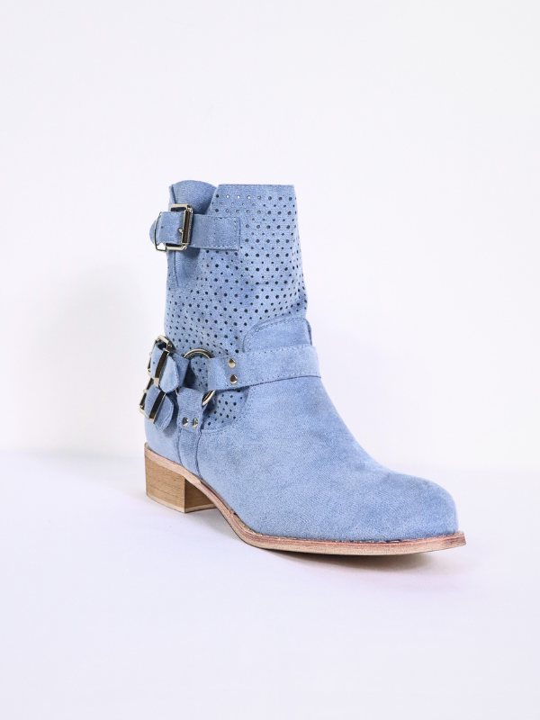 Low heel ankle boots - blue 2