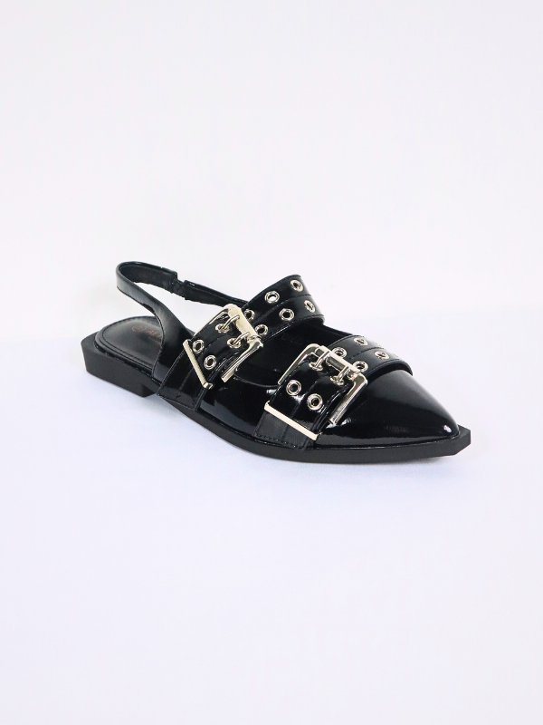 Zapatos Mary jane charol - negro