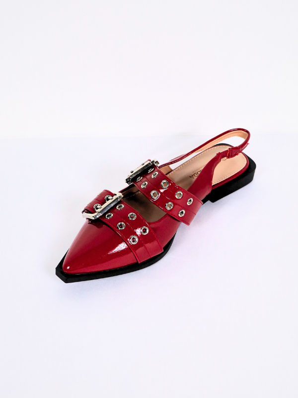 Zapatos Mary jane charol - rojo