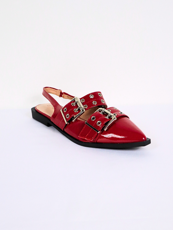Zapatos Mary jane charol - rojo