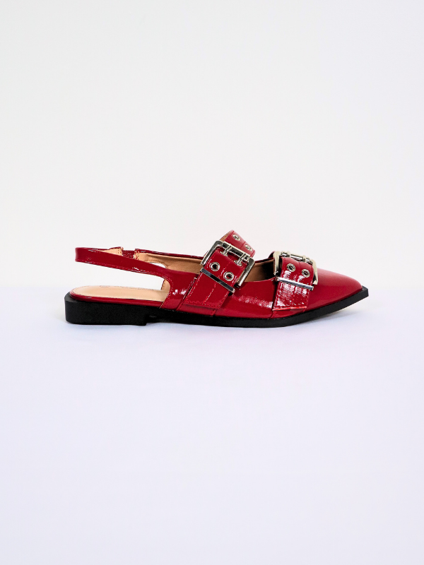 Zapatos Mary jane charol - rojo