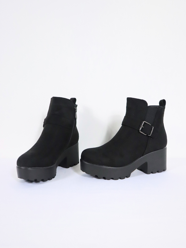 Elastic ankle boot - wide heel 2